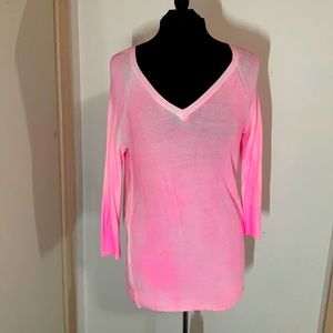 Gap over-dyed hip-length sweater, Ladies size M, pink